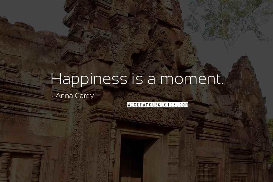 Anna Carey Quotes: Happiness is a moment.