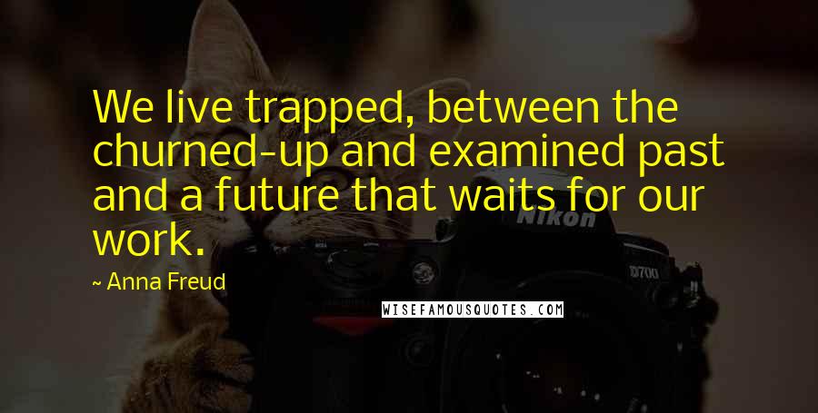 Anna Freud Quotes: We live trapped, between the churned-up and examined past and a future that waits for our work.