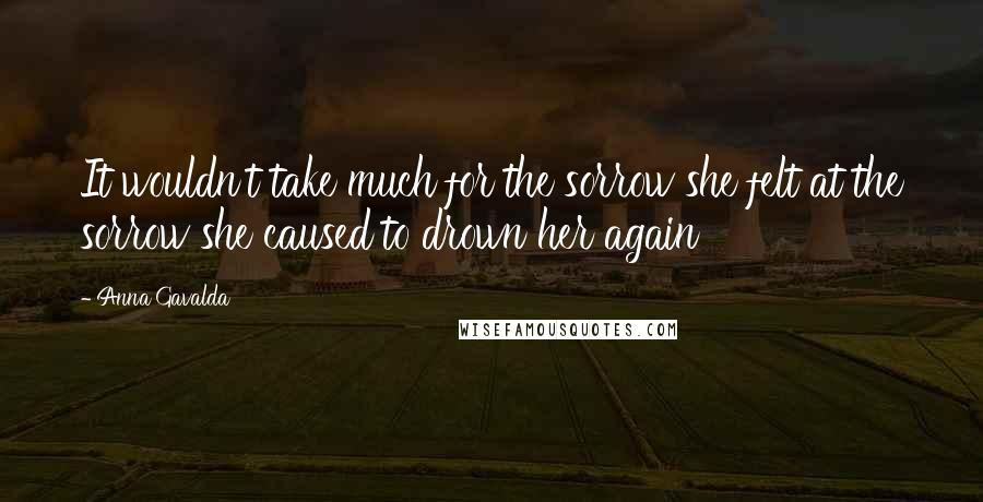 Anna Gavalda Quotes: It wouldn't take much for the sorrow she felt at the sorrow she caused to drown her again