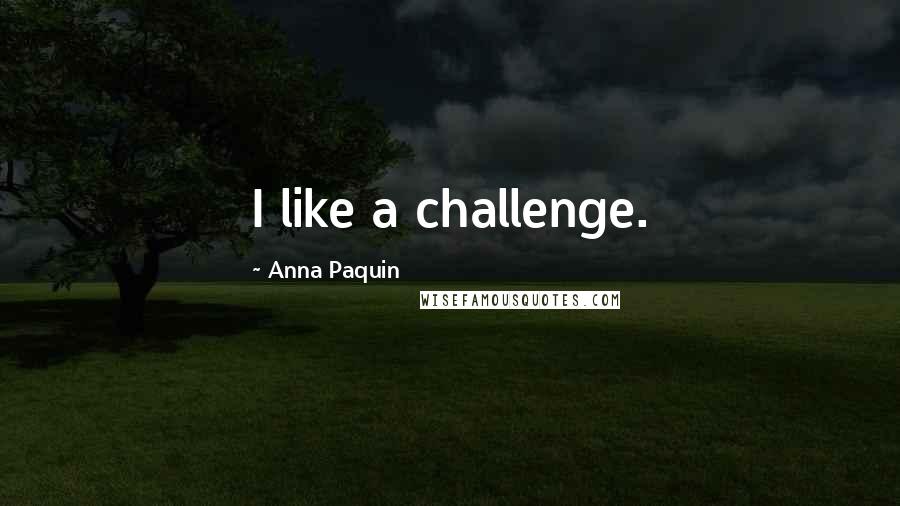 Anna Paquin Quotes: I like a challenge.