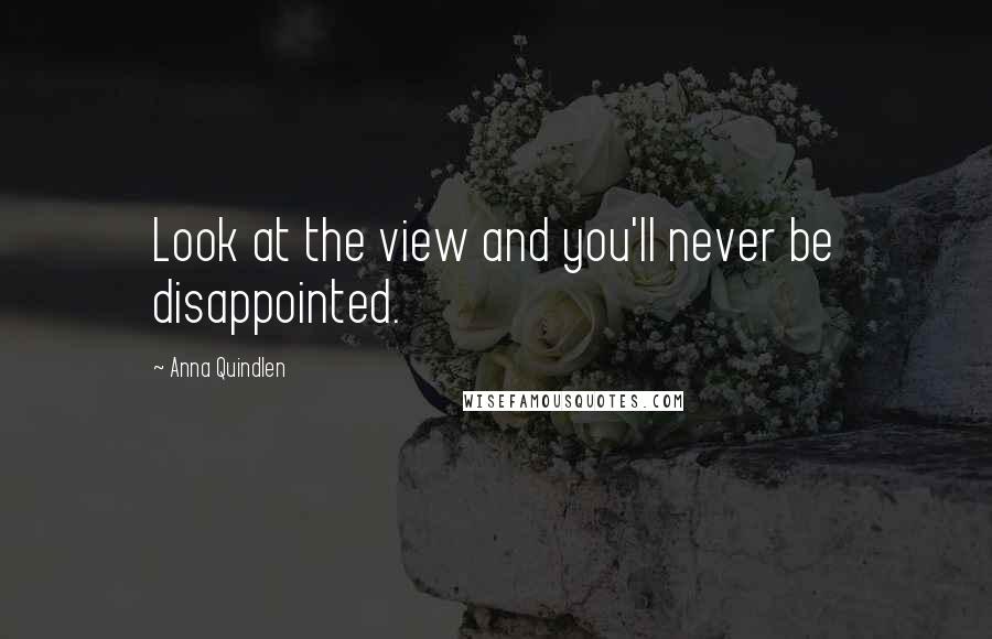 Anna Quindlen Quotes: Look at the view and you'll never be disappointed.