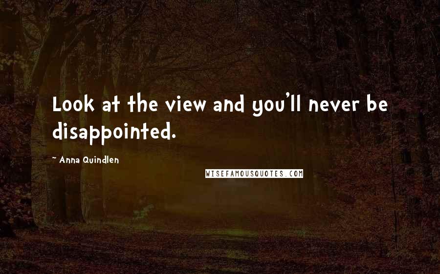 Anna Quindlen Quotes: Look at the view and you'll never be disappointed.