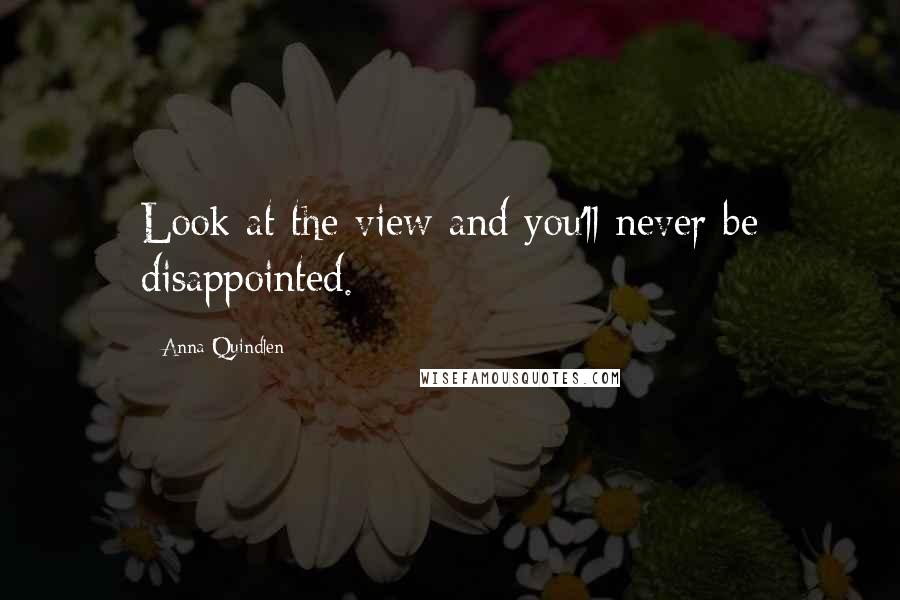 Anna Quindlen Quotes: Look at the view and you'll never be disappointed.