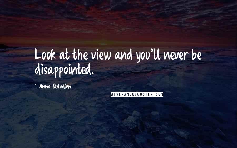 Anna Quindlen Quotes: Look at the view and you'll never be disappointed.