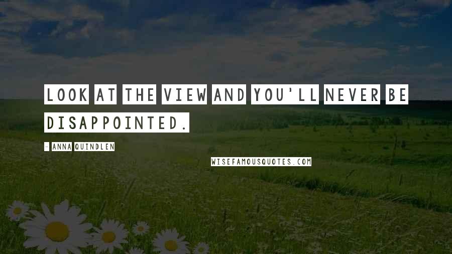 Anna Quindlen Quotes: Look at the view and you'll never be disappointed.