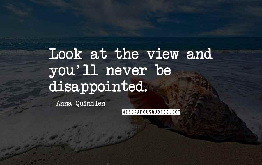 Anna Quindlen Quotes: Look at the view and you'll never be disappointed.