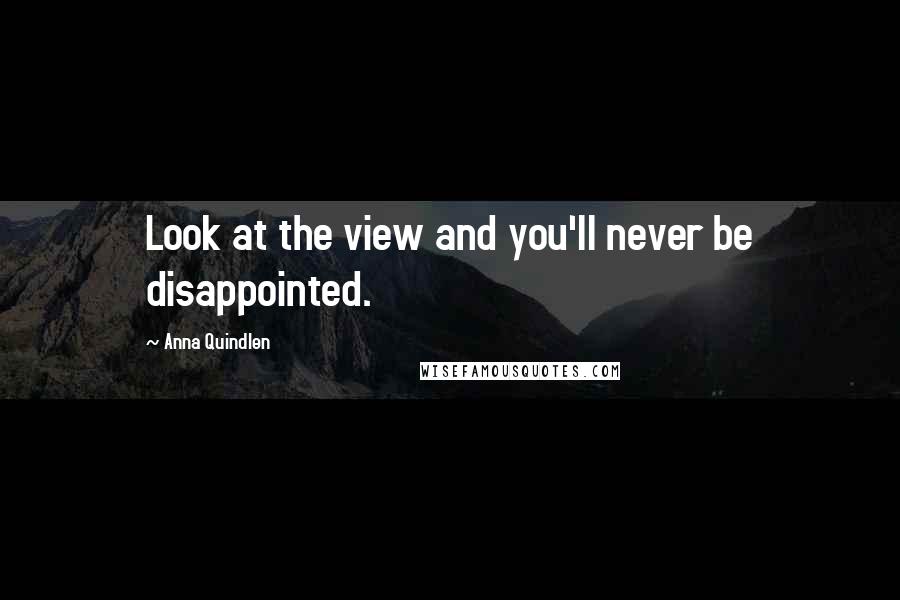 Anna Quindlen Quotes: Look at the view and you'll never be disappointed.