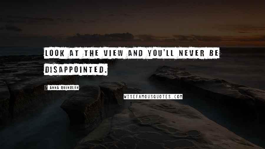 Anna Quindlen Quotes: Look at the view and you'll never be disappointed.