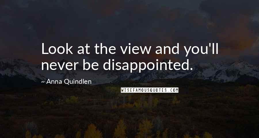 Anna Quindlen Quotes: Look at the view and you'll never be disappointed.