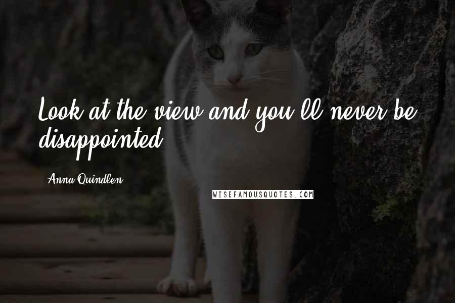 Anna Quindlen Quotes: Look at the view and you'll never be disappointed.