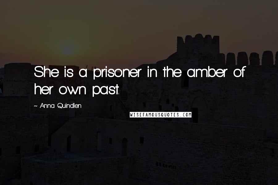Anna Quindlen Quotes: She is a prisoner in the amber of her own past.