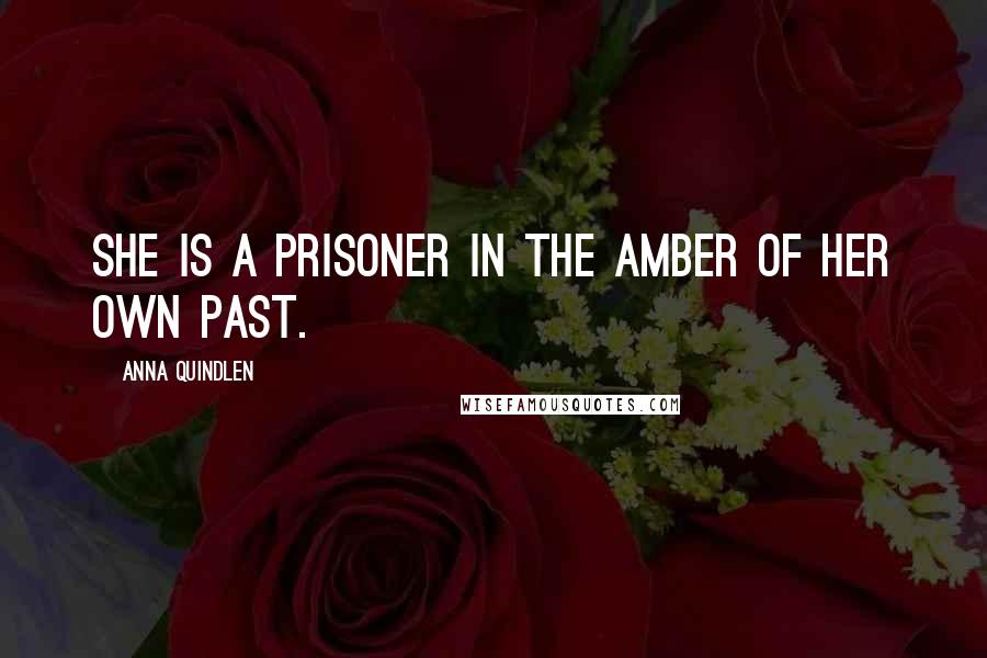 Anna Quindlen Quotes: She is a prisoner in the amber of her own past.