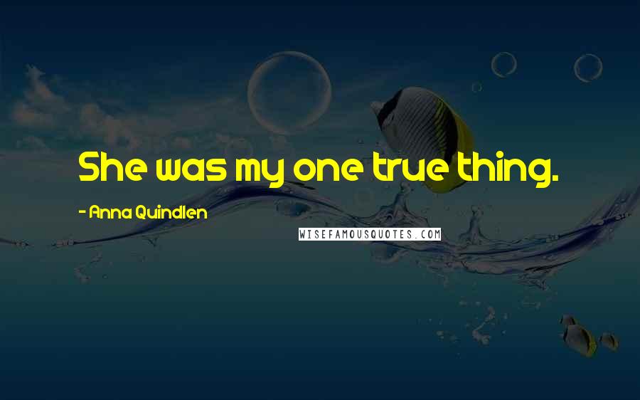 Anna Quindlen Quotes: She was my one true thing.