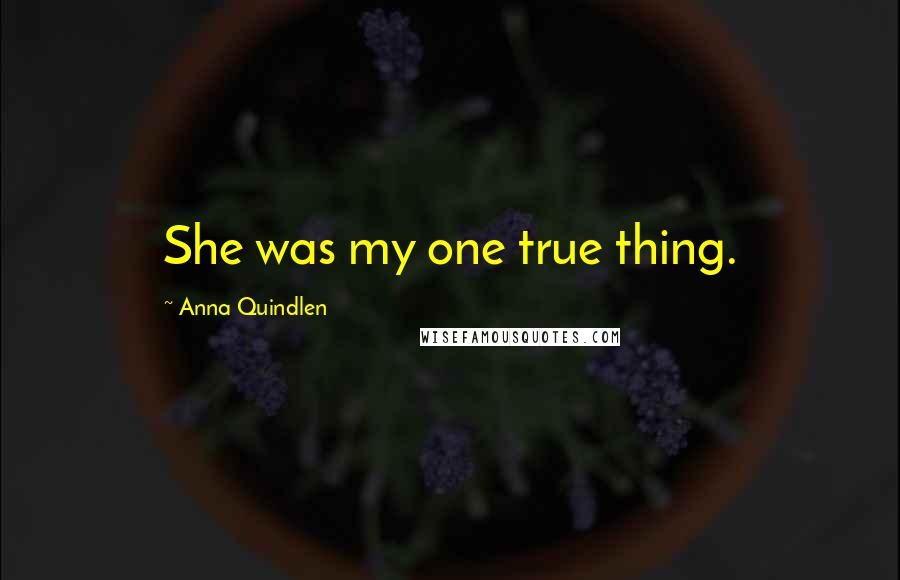 Anna Quindlen Quotes: She was my one true thing.
