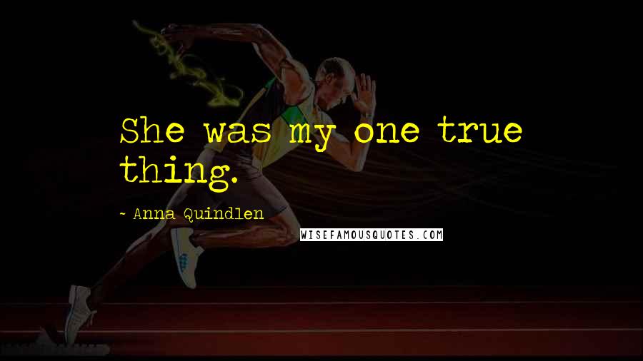 Anna Quindlen Quotes: She was my one true thing.
