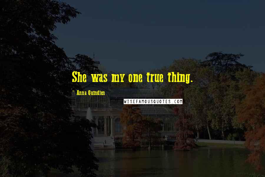 Anna Quindlen Quotes: She was my one true thing.