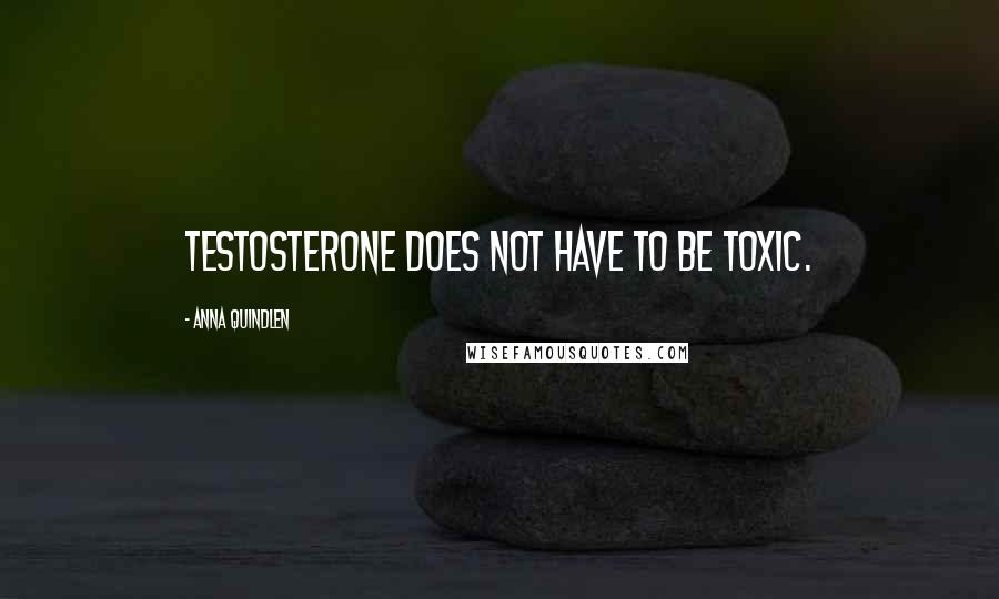 Anna Quindlen Quotes: Testosterone does not have to be toxic.