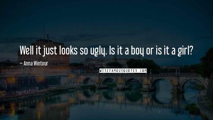 Anna Wintour Quotes: Well it just looks so ugly. Is it a boy or is it a girl?