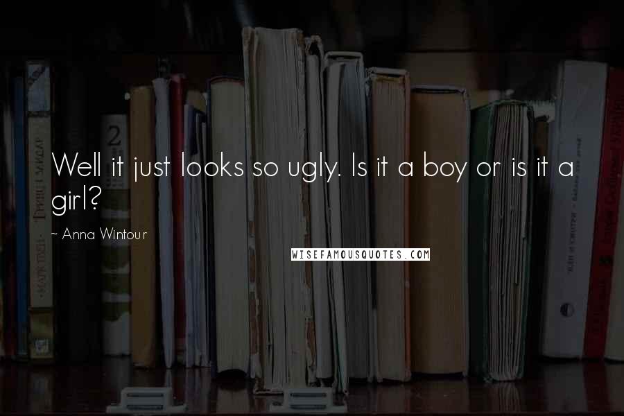 Anna Wintour Quotes: Well it just looks so ugly. Is it a boy or is it a girl?