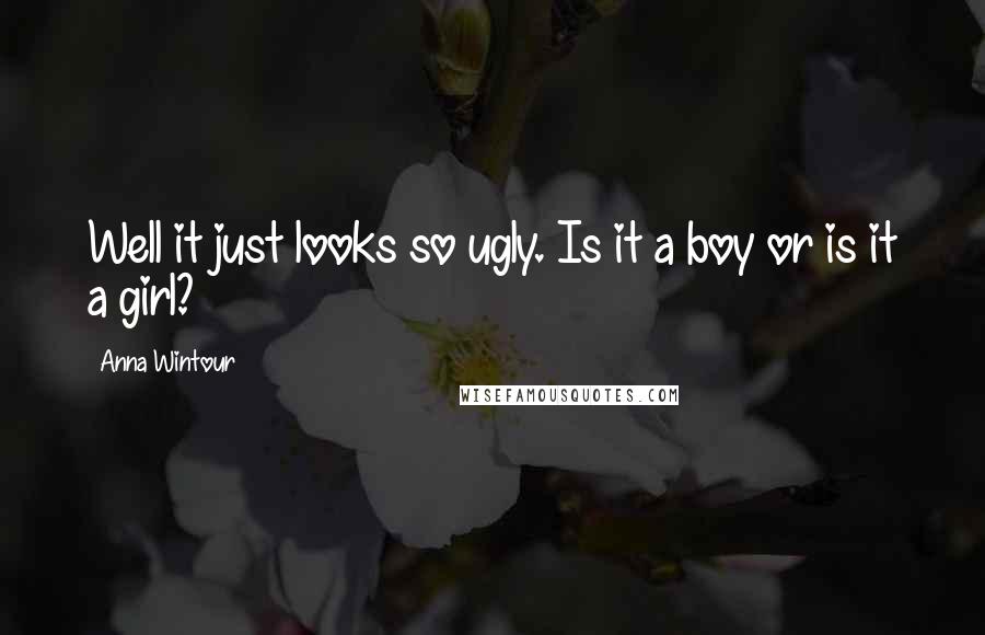 Anna Wintour Quotes: Well it just looks so ugly. Is it a boy or is it a girl?