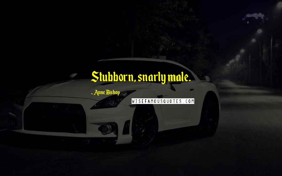Anne Bishop Quotes: Stubborn, snarly male.