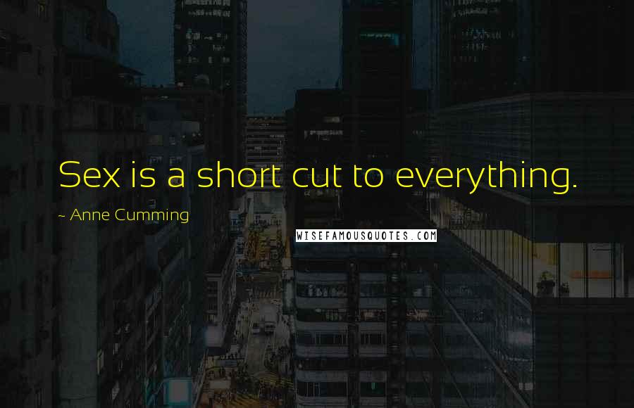 Anne Cumming Quotes: Sex is a short cut to everything.