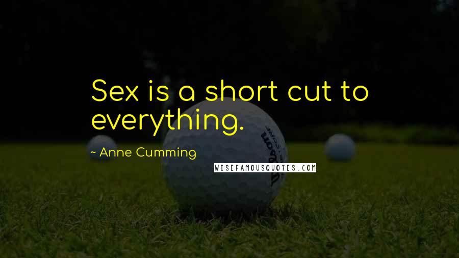 Anne Cumming Quotes: Sex is a short cut to everything.