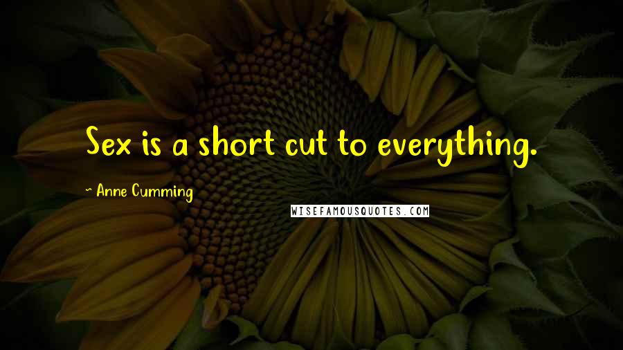 Anne Cumming Quotes: Sex is a short cut to everything.