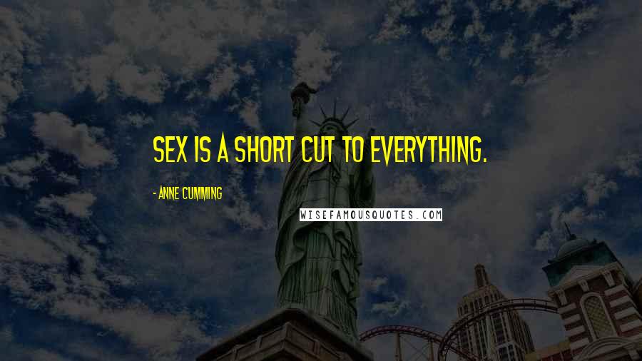 Anne Cumming Quotes: Sex is a short cut to everything.