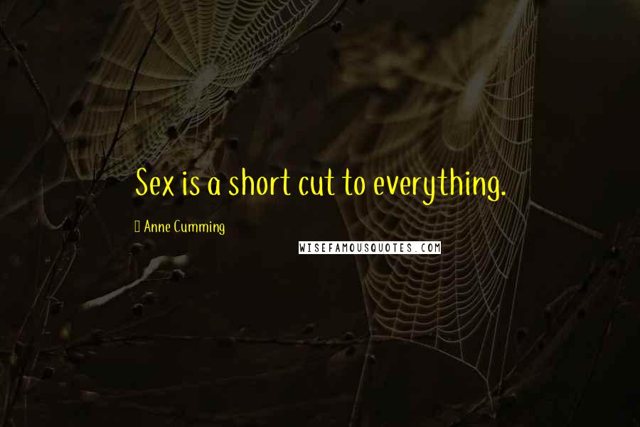 Anne Cumming Quotes: Sex is a short cut to everything.