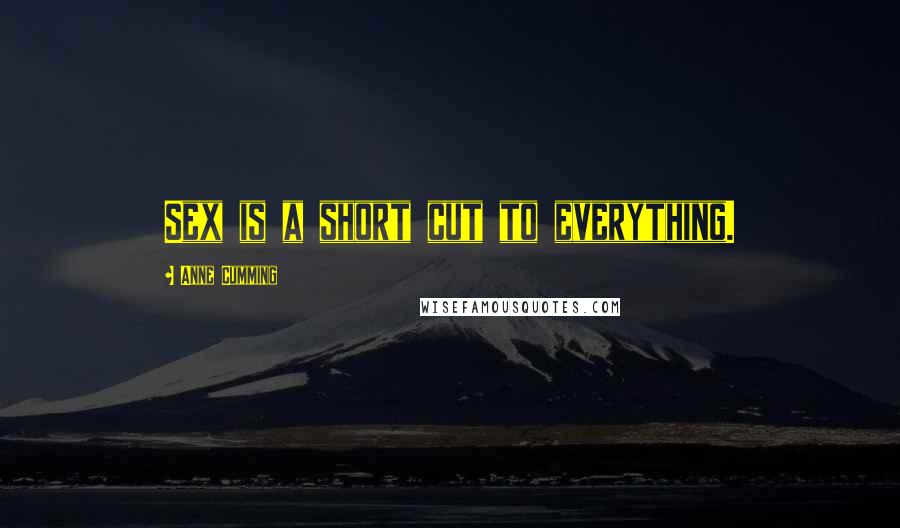 Anne Cumming Quotes: Sex is a short cut to everything.