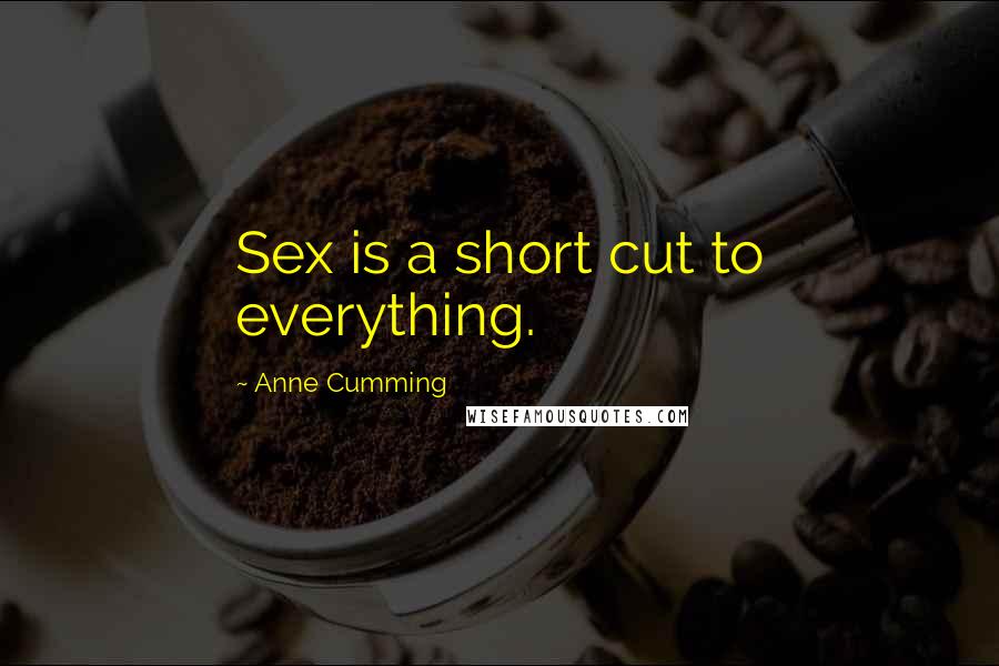 Anne Cumming Quotes: Sex is a short cut to everything.