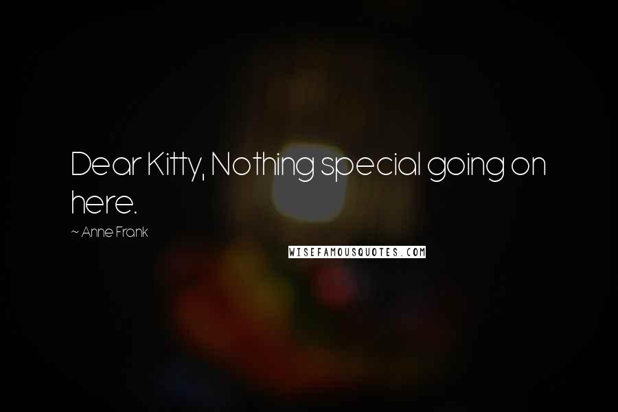 Anne Frank Quotes: Dear Kitty, Nothing special going on here.