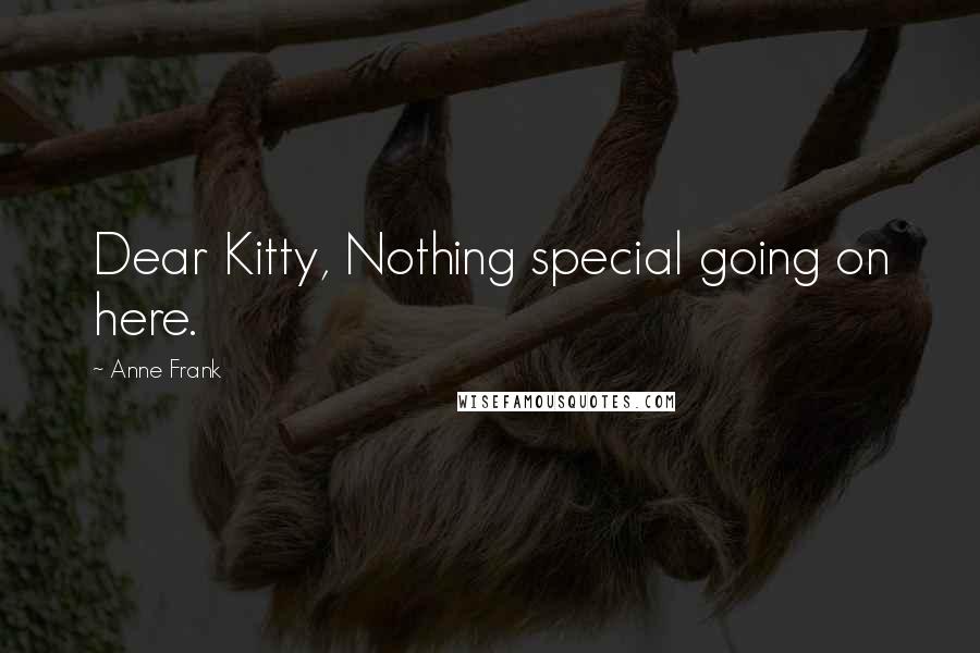 Anne Frank Quotes: Dear Kitty, Nothing special going on here.