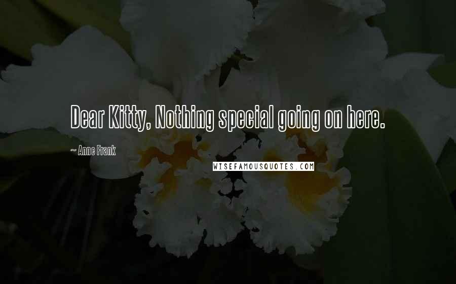 Anne Frank Quotes: Dear Kitty, Nothing special going on here.