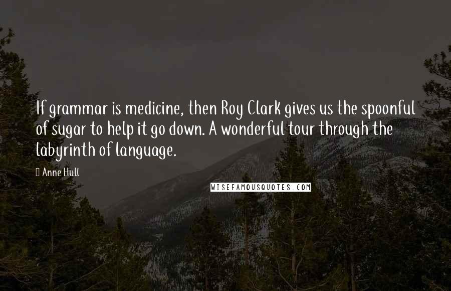 Anne Hull Quotes: If grammar is medicine, then Roy Clark gives us the spoonful of sugar to help it go down. A wonderful tour through the labyrinth of language.