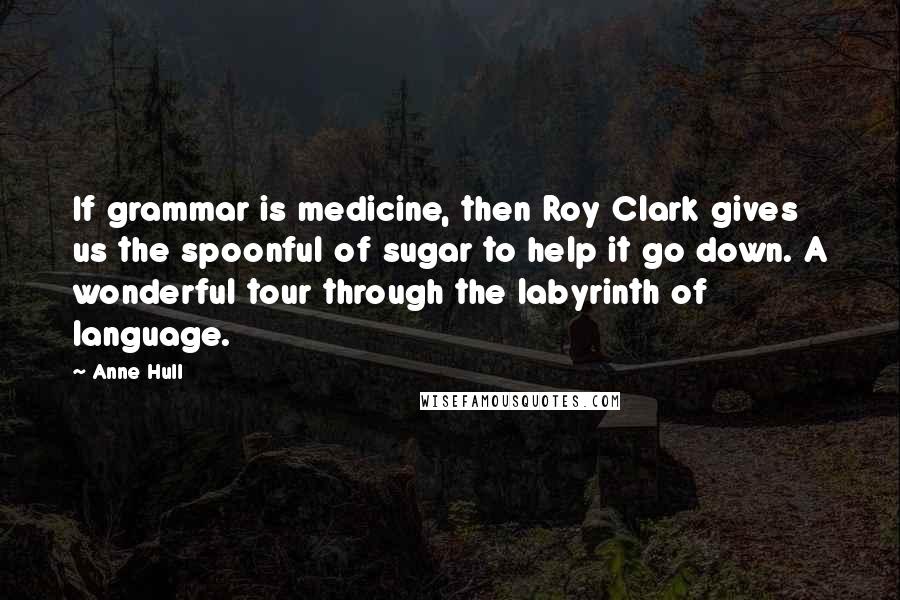 Anne Hull Quotes: If grammar is medicine, then Roy Clark gives us the spoonful of sugar to help it go down. A wonderful tour through the labyrinth of language.