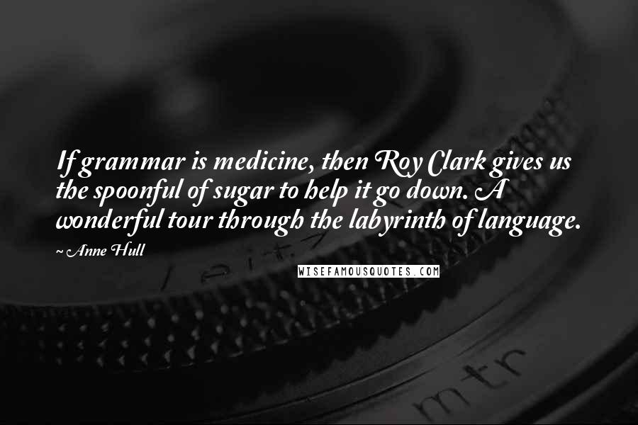 Anne Hull Quotes: If grammar is medicine, then Roy Clark gives us the spoonful of sugar to help it go down. A wonderful tour through the labyrinth of language.