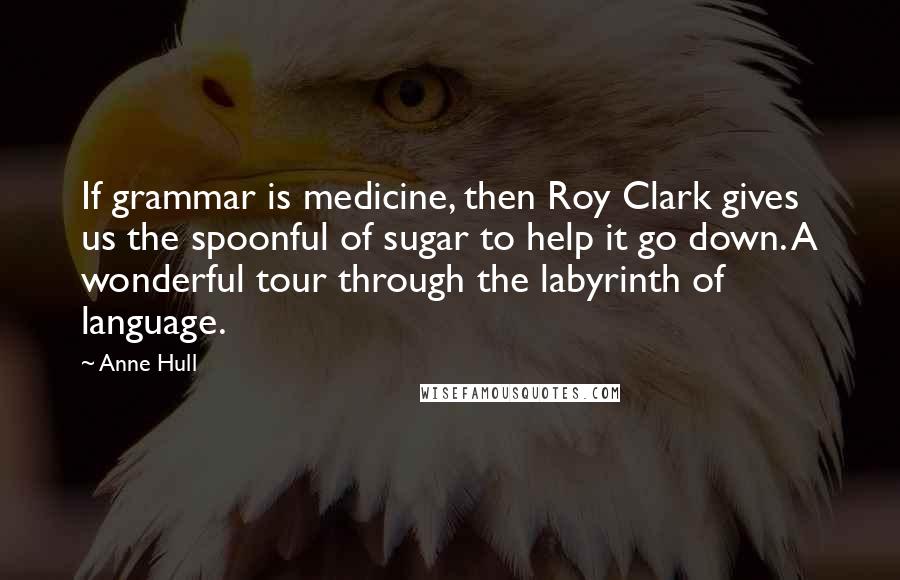 Anne Hull Quotes: If grammar is medicine, then Roy Clark gives us the spoonful of sugar to help it go down. A wonderful tour through the labyrinth of language.