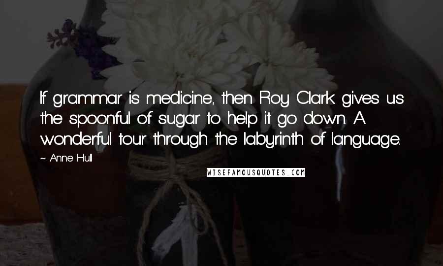 Anne Hull Quotes: If grammar is medicine, then Roy Clark gives us the spoonful of sugar to help it go down. A wonderful tour through the labyrinth of language.