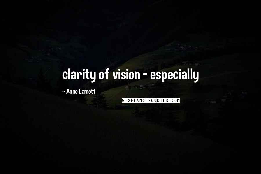 Anne Lamott Quotes: clarity of vision - especially