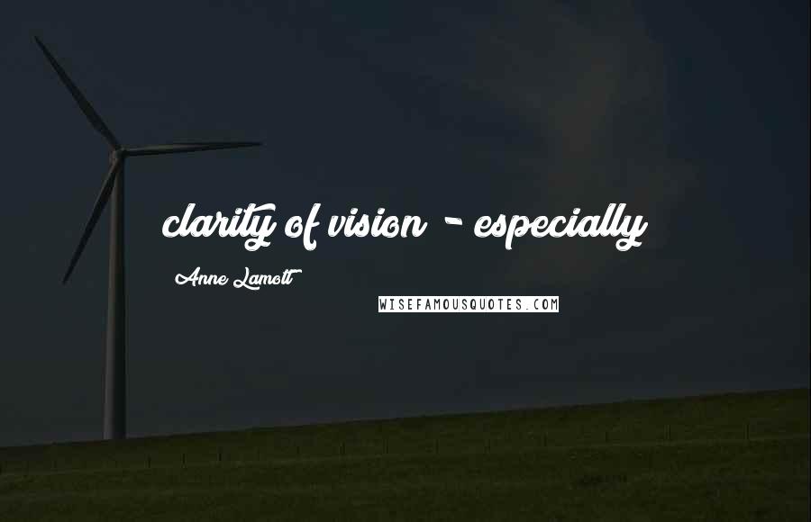 Anne Lamott Quotes: clarity of vision - especially