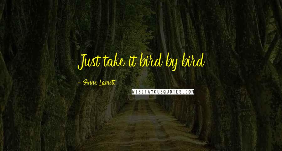 Anne Lamott Quotes: Just take it bird by bird