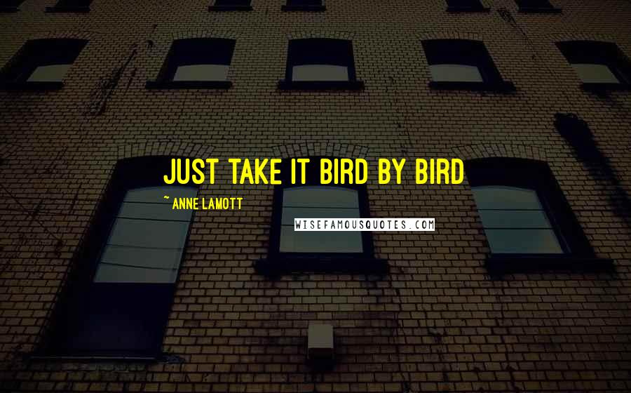 Anne Lamott Quotes: Just take it bird by bird