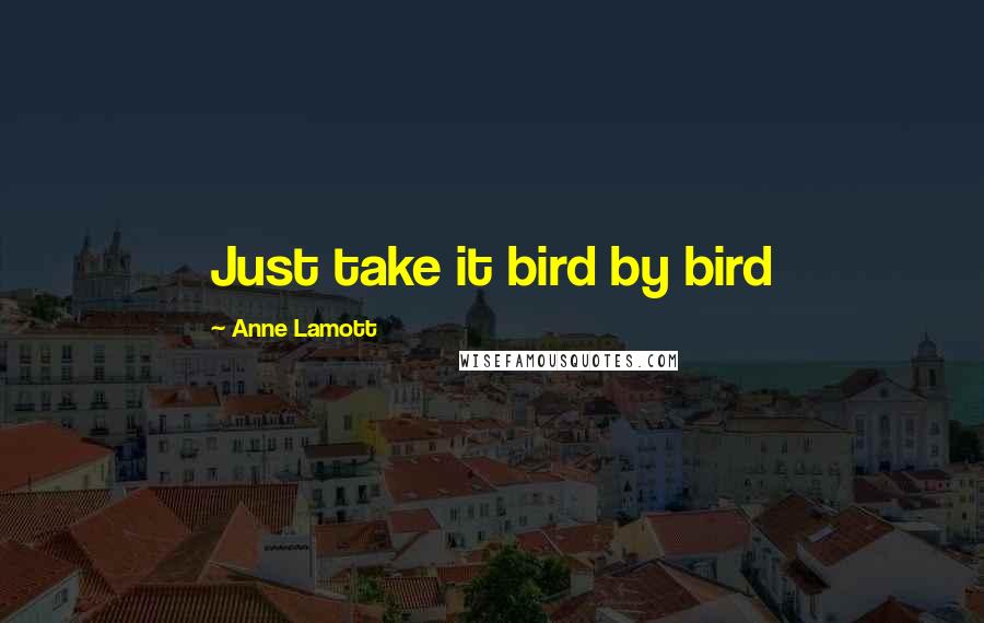 Anne Lamott Quotes: Just take it bird by bird