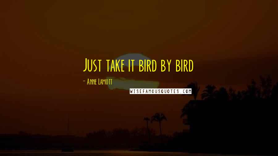 Anne Lamott Quotes: Just take it bird by bird