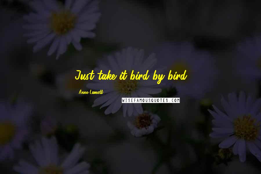 Anne Lamott Quotes: Just take it bird by bird