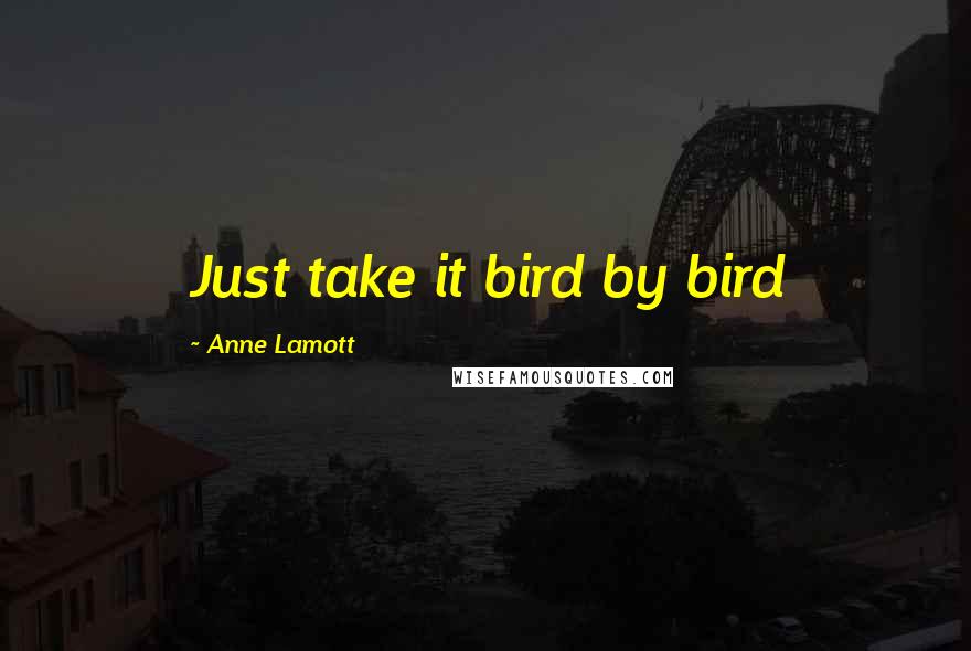 Anne Lamott Quotes: Just take it bird by bird