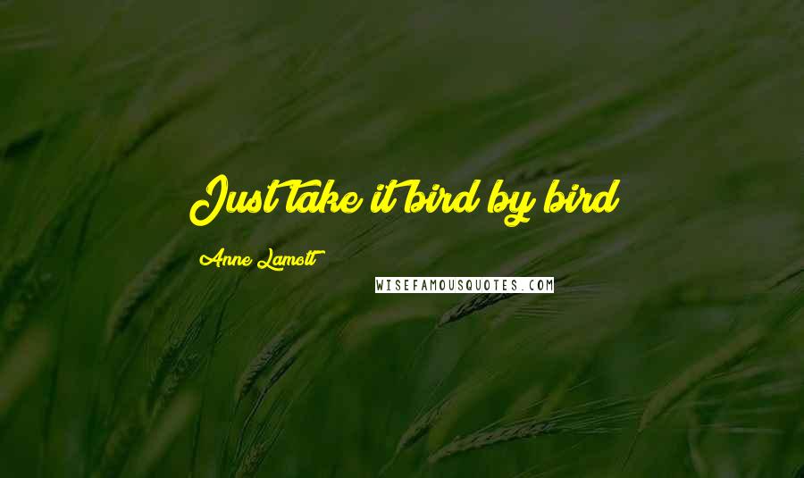 Anne Lamott Quotes: Just take it bird by bird