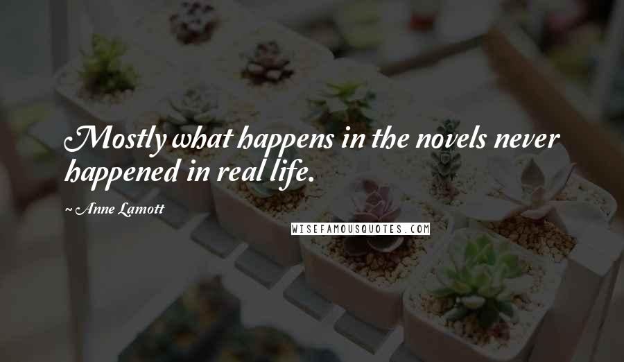 Anne Lamott Quotes: Mostly what happens in the novels never happened in real life.